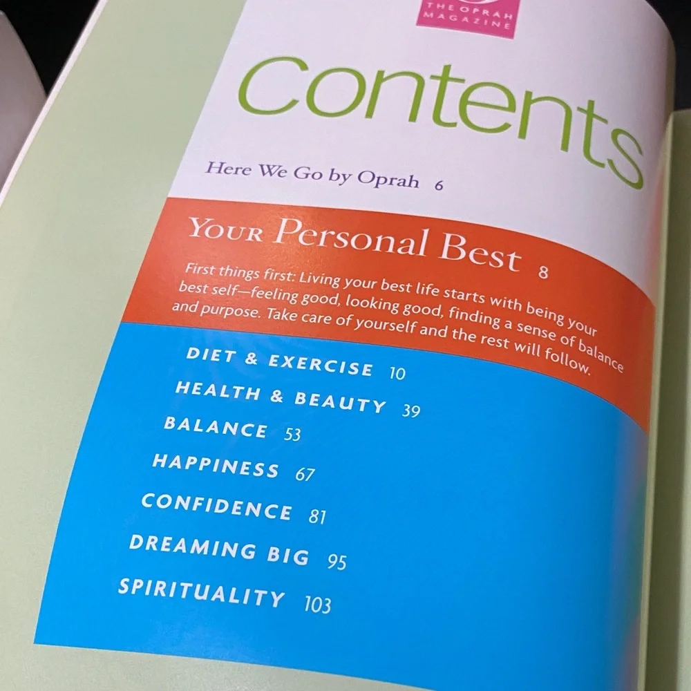 Live Your Best Life Book by O, The Oprah Magazine